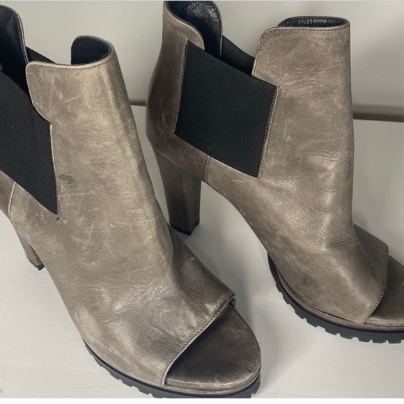 All Saints Distressed Peep Toe Boots, size 7.5 - Picture 2 of 7